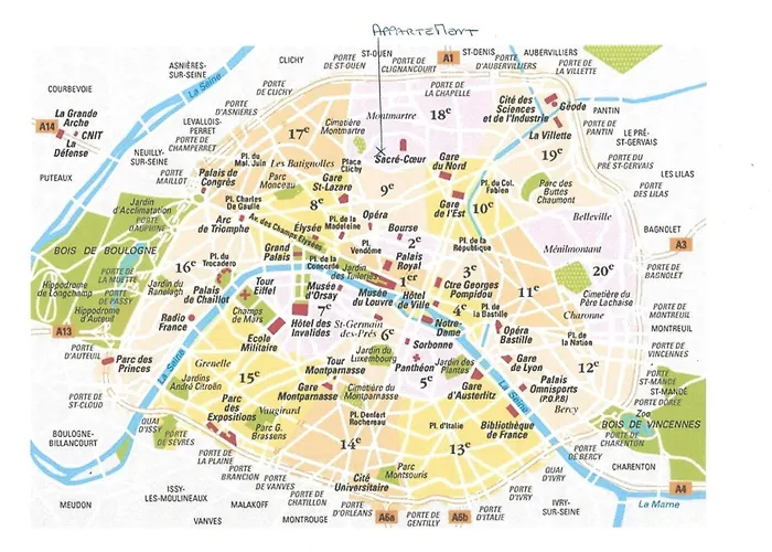 Sacre Coeur Montmartre Et Tour Eiffel, 8 People, Apartman *